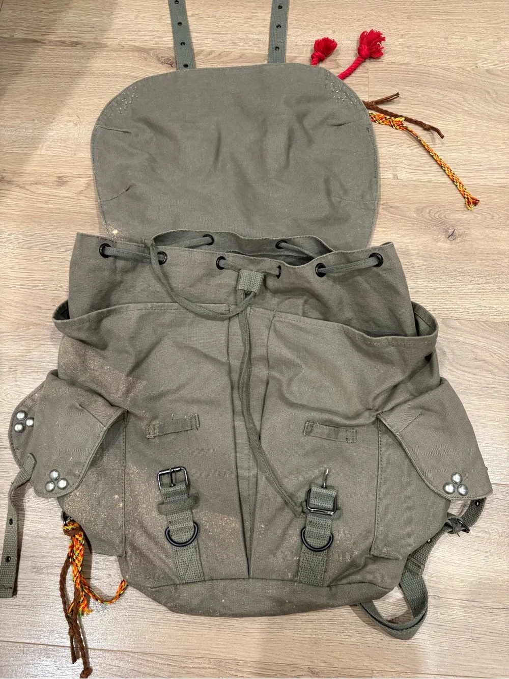 Free people embellished utility backpack